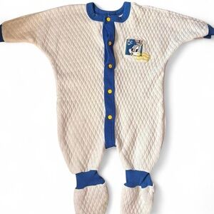 Vintage 1994 Looney Tunes Bugs Bunny Button Up Sleep One Piece